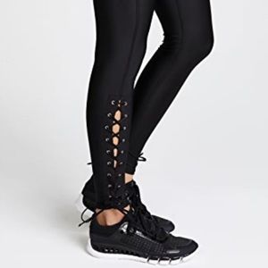 Terez Corset Tie Up 3” Waistband Legging Black sz XS